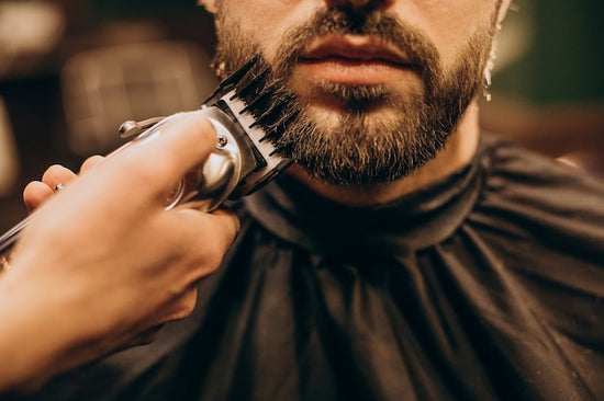 Beard treatment:  Hot towel, oil applied and grooming. 30 Min